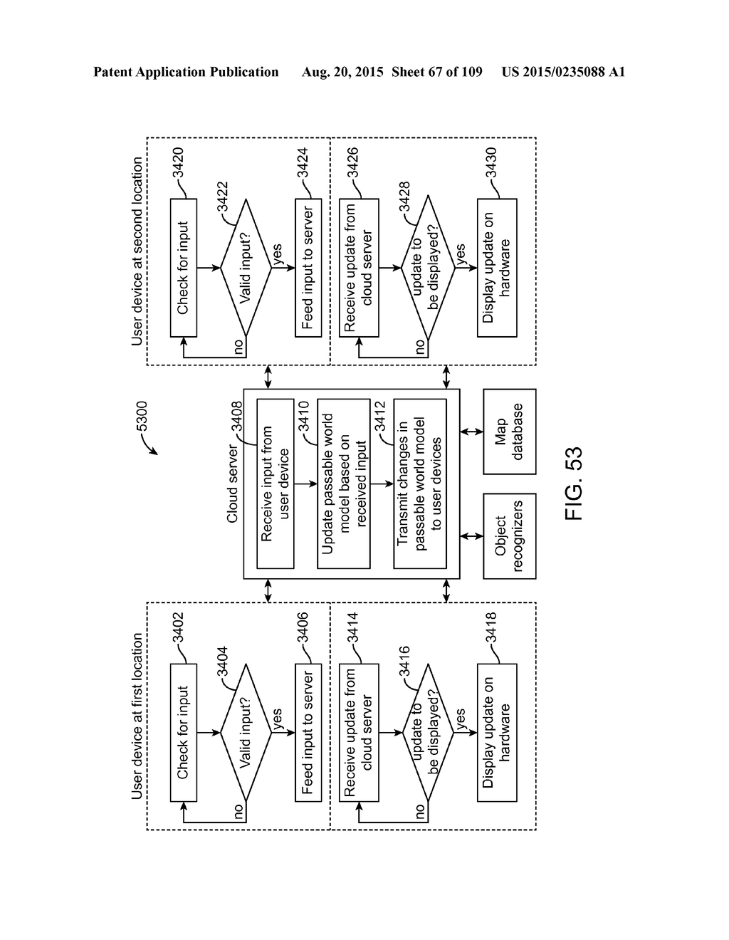 METHOD AND SYSTEM FOR INSERTING RECOGNIZED OBJECT DATA INTO A VIRTUAL     WORLD - diagram, schematic, and image 68