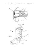 ELECTRONICALLY MONITORED AND PORTABLE POINT-OF-CARE HAND HYGIENE DISPENSER     HAVING SECURITY FEATURES diagram and image