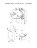 ELECTRONICALLY MONITORED AND PORTABLE POINT-OF-CARE HAND HYGIENE DISPENSER     HAVING SECURITY FEATURES diagram and image