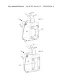 ELECTRONICALLY MONITORED AND PORTABLE POINT-OF-CARE HAND HYGIENE DISPENSER     HAVING SECURITY FEATURES diagram and image