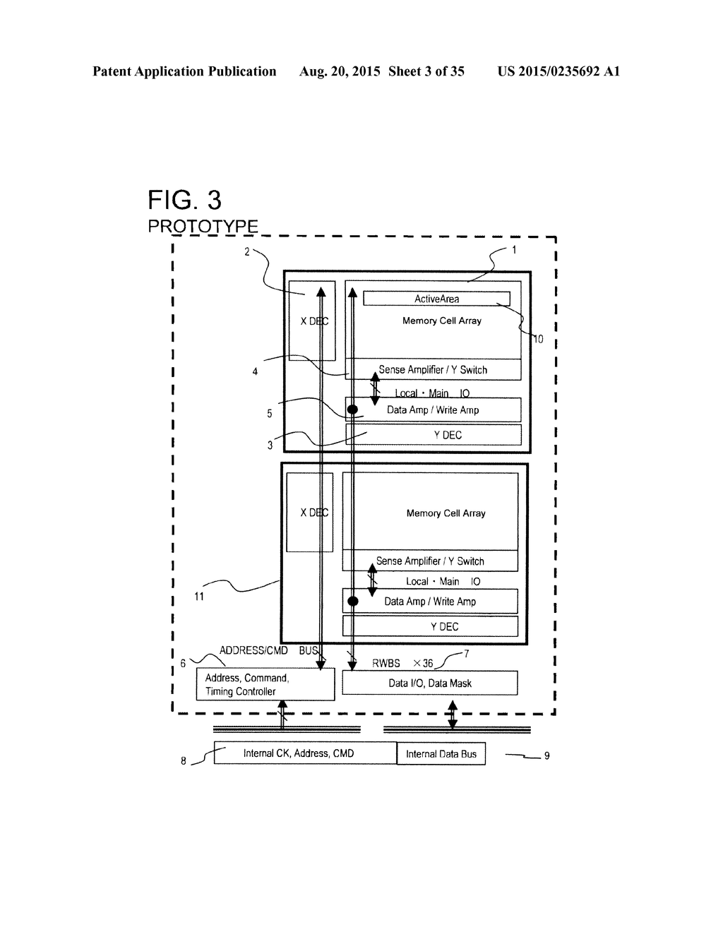 PIPELINE-CONTROLLED SEMICONDUCTOR MEMORY DEVICE WITH REDUCED POWER     CONSUMPTION AND MEMORY ACCESS TIME - diagram, schematic, and image 04