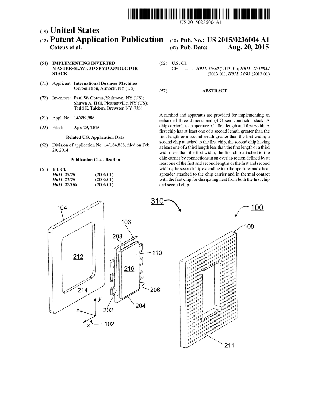 IMPLEMENTING INVERTED MASTER-SLAVE 3D SEMICONDUCTOR STACK - diagram, schematic, and image 01