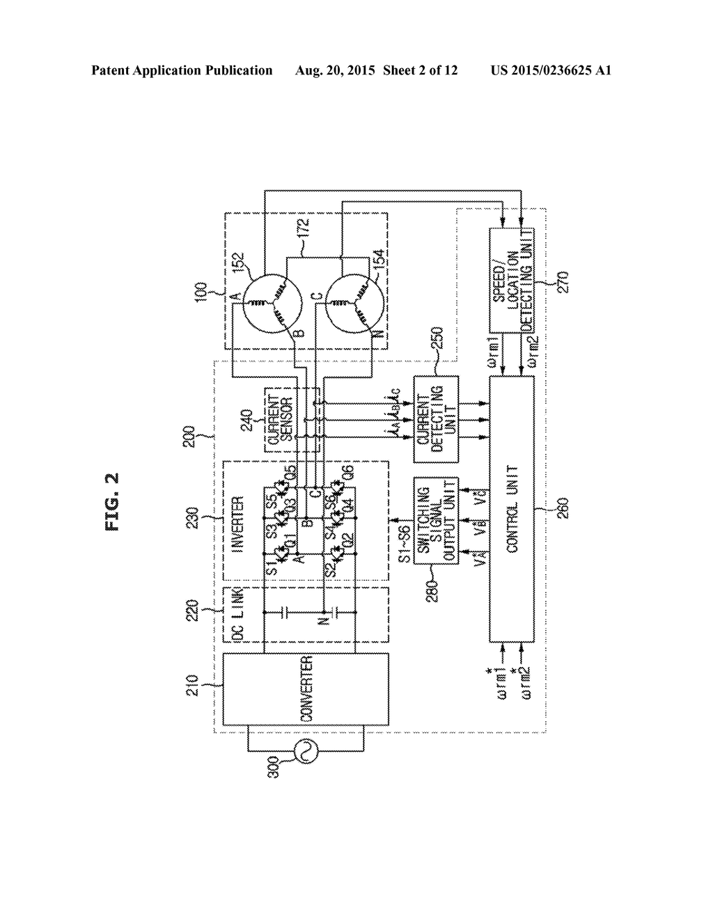 APPARATUS AND METHOD OF DRIVING A PLURALITY OF PERMANENT MAGNET     SYNCHRONOUS MOTORS USING SINGLE INVERTER - diagram, schematic, and image 03