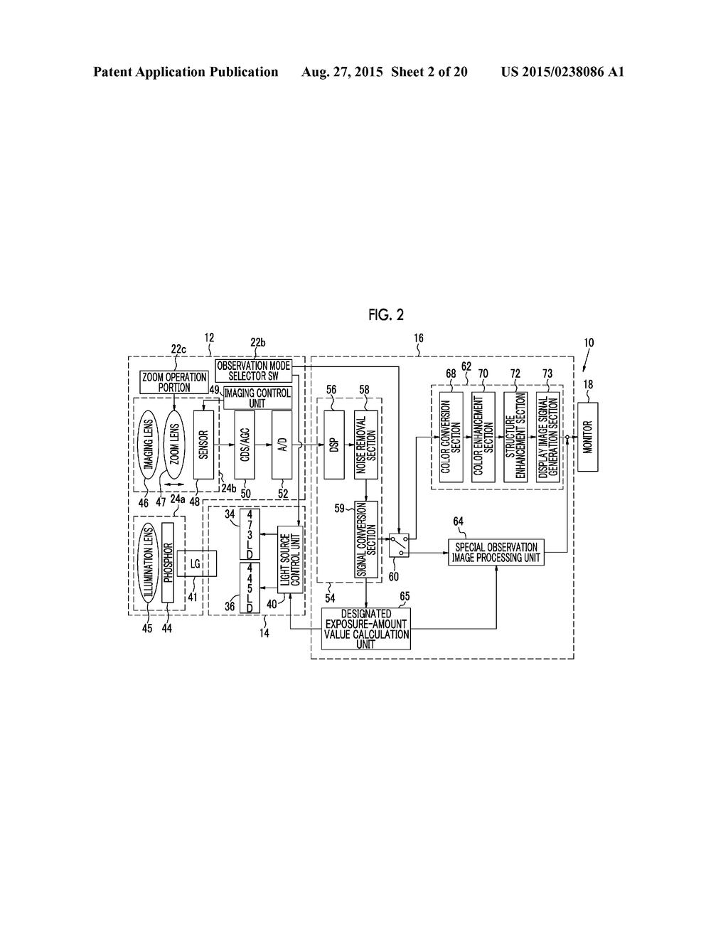 ENDOSCOPE SYSTEM, ENDOSCOPE SYSTEM PROCESSOR DEVICE, OPERATION METHOD FOR     ENDOSCOPE SYSTEM, AND OPERATION METHOD FOR ENDOSCOPE SYSTEM PROCESSOR     DEVICE - diagram, schematic, and image 03