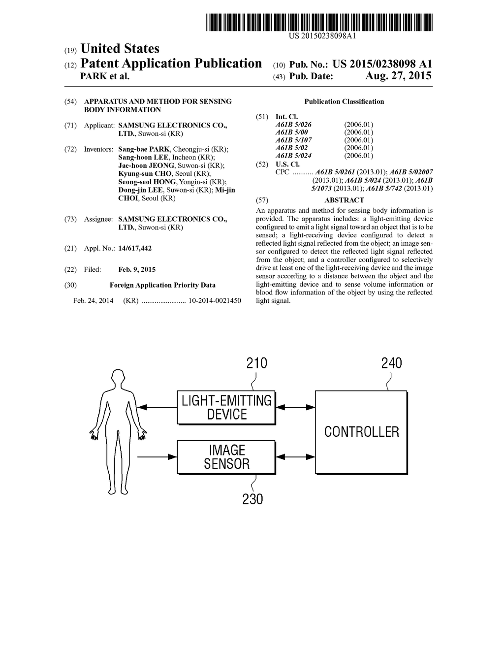 APPARATUS AND METHOD FOR SENSING BODY INFORMATION - diagram, schematic, and image 01