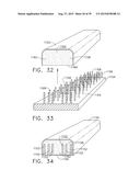 IMPLANTABLE LAYERS AND METHODS FOR MODIFYING THE SHAPE OF THE IMPLANTABLE     LAYERS FOR USE WITH A SURGICAL FASTENING INSTRUMENT diagram and image