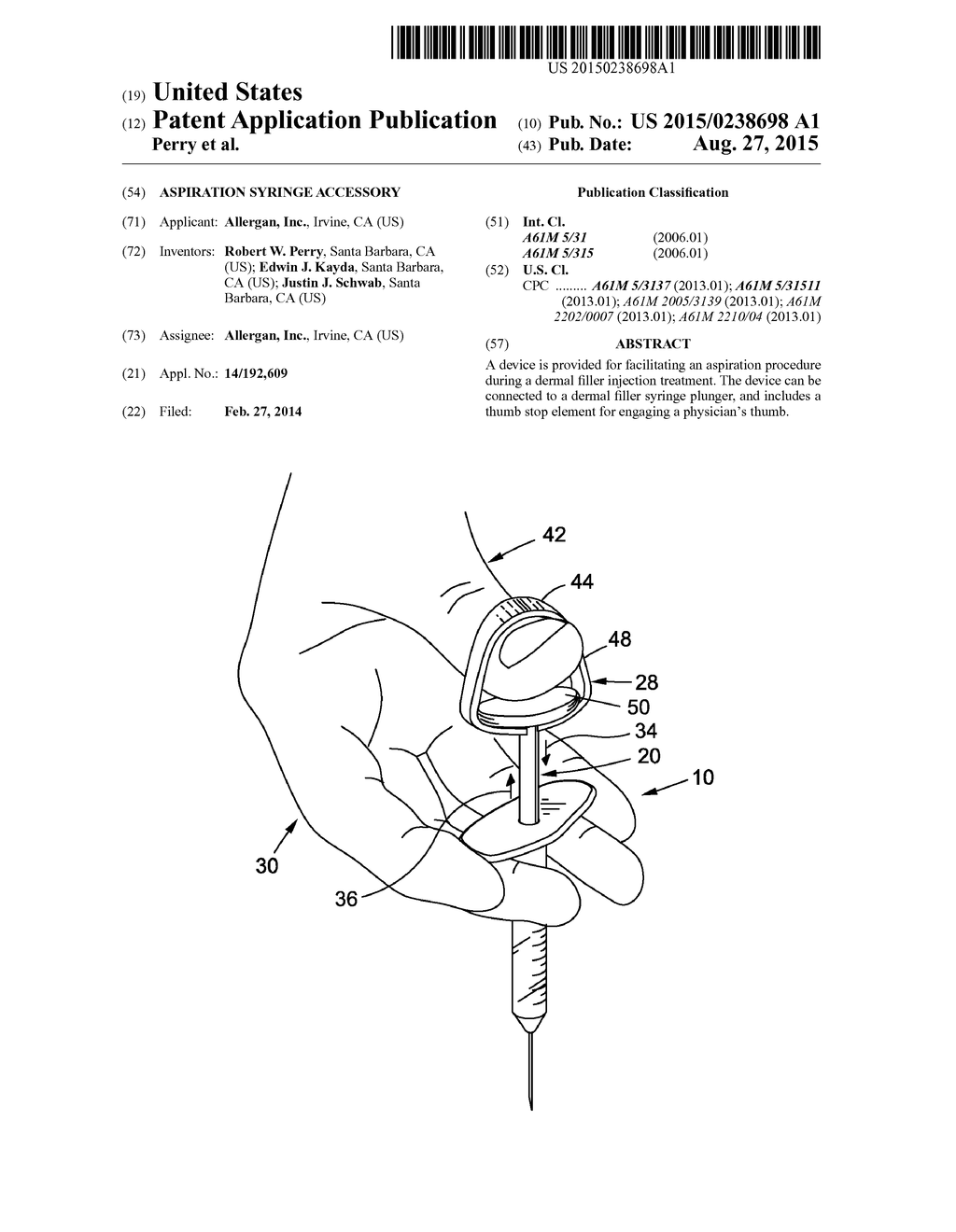 ASPIRATION SYRINGE ACCESSORY - diagram, schematic, and image 01