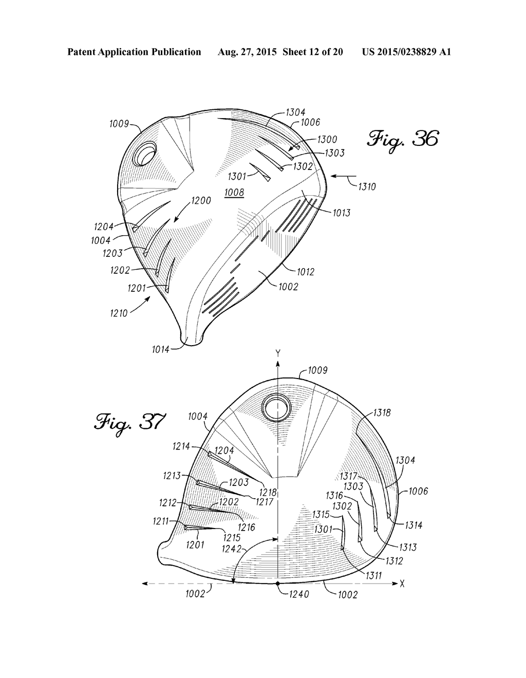 GOLF CLUB HEADS WITH TURBULATORS AND METHODS TO MANUFACTURE GOLF CLUB     HEADS WITH TURBULATORS - diagram, schematic, and image 13