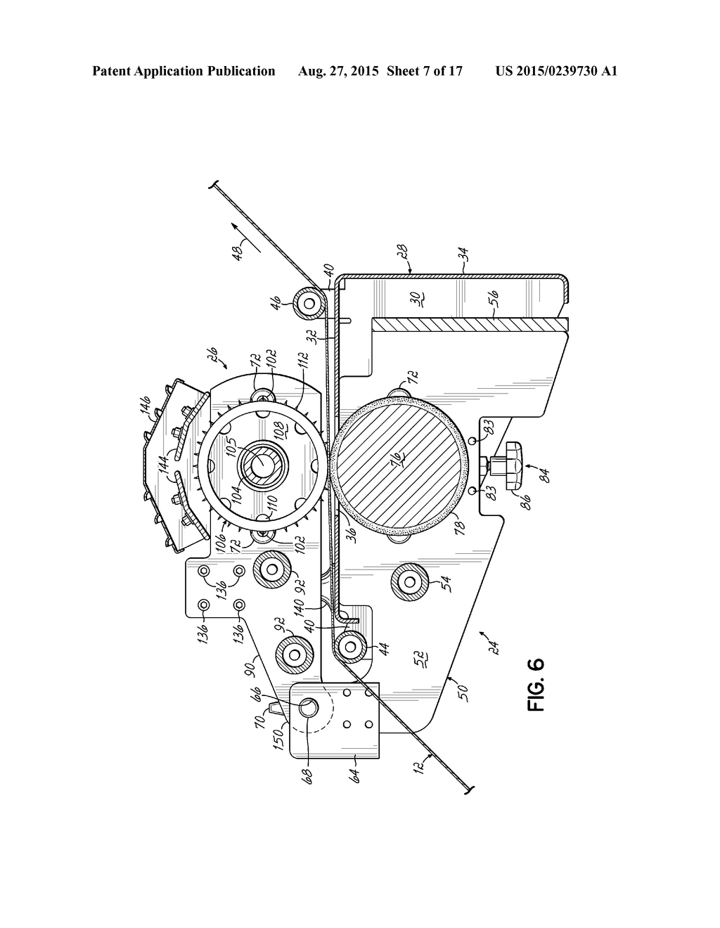 Apparatus For Ventilating Fabric Used To Make Pocketed Springs and Method     of Making Strings of Pocketed Springs - diagram, schematic, and image 08