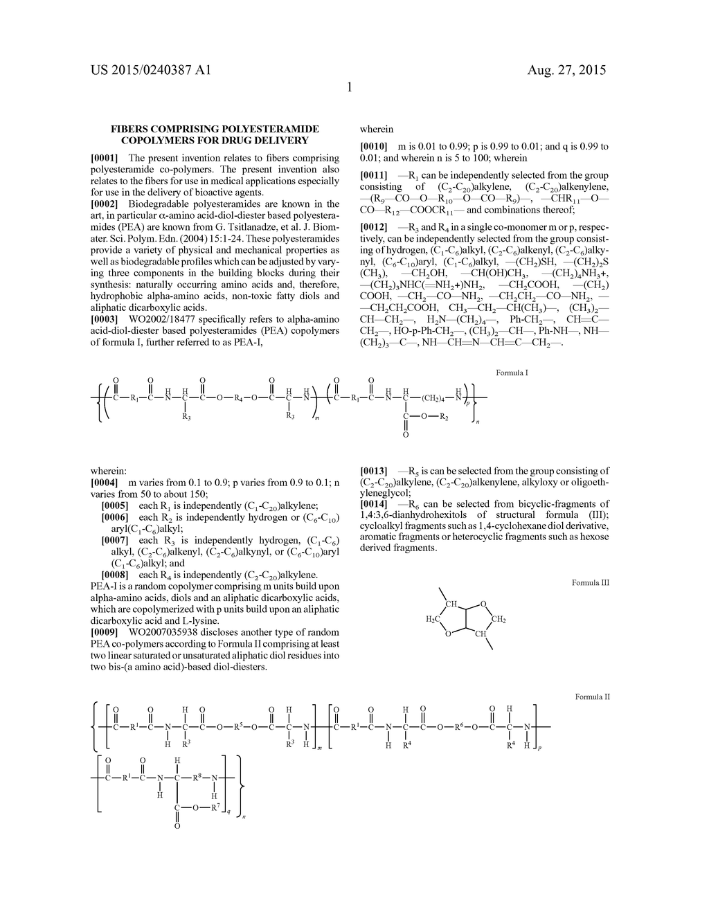 FIBERS COMPRISING POLYESTERAMIDE COPOLYMERS FOR DRUG DELIVERY - diagram, schematic, and image 07