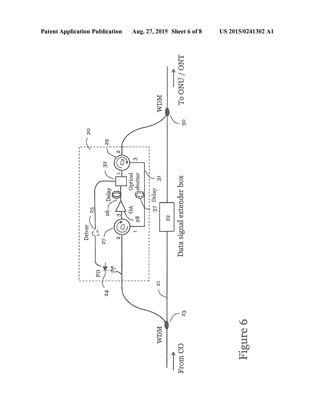 DEVICE FOR MONITORING AN OPTICAL FIBRE - diagram, schematic, and image 07