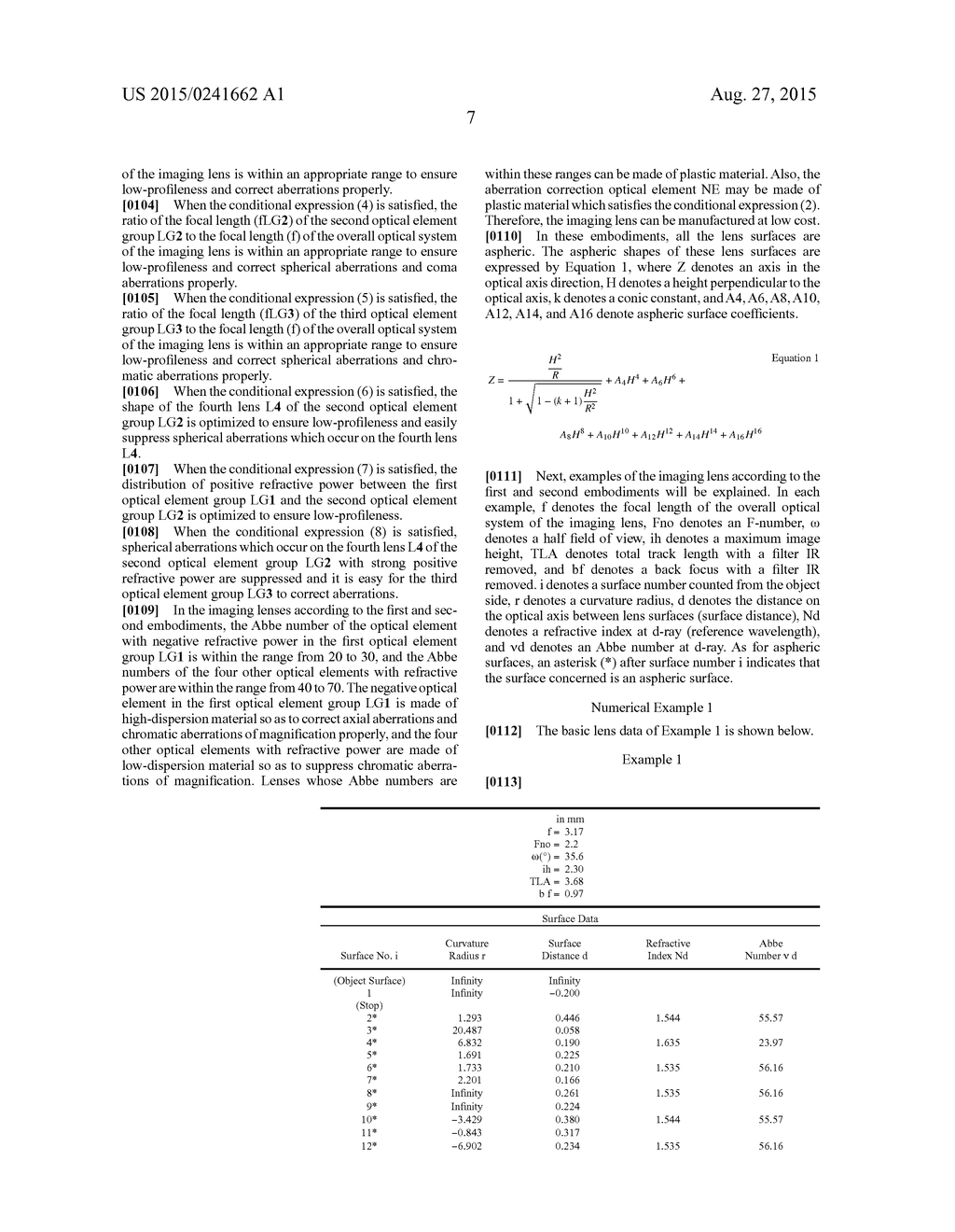 IMAGING LENS COMPOSED OF SIX OPTICAL ELEMENTS - diagram, schematic, and image 20