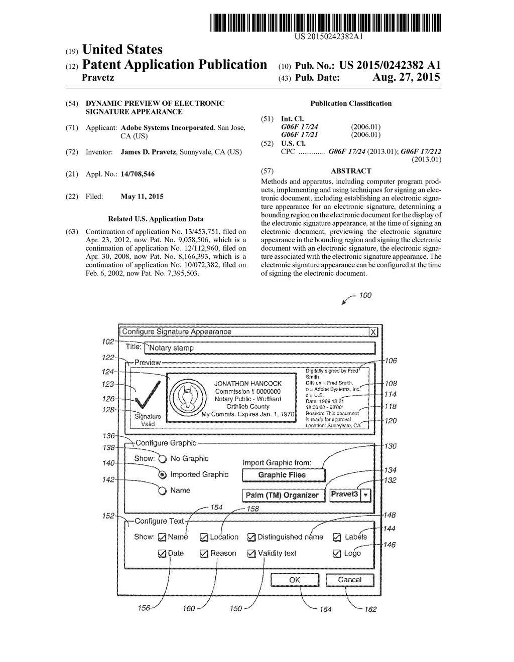 DYNAMIC PREVIEW OF ELECTRONIC SIGNATURE APPEARANCE - diagram, schematic, and image 01