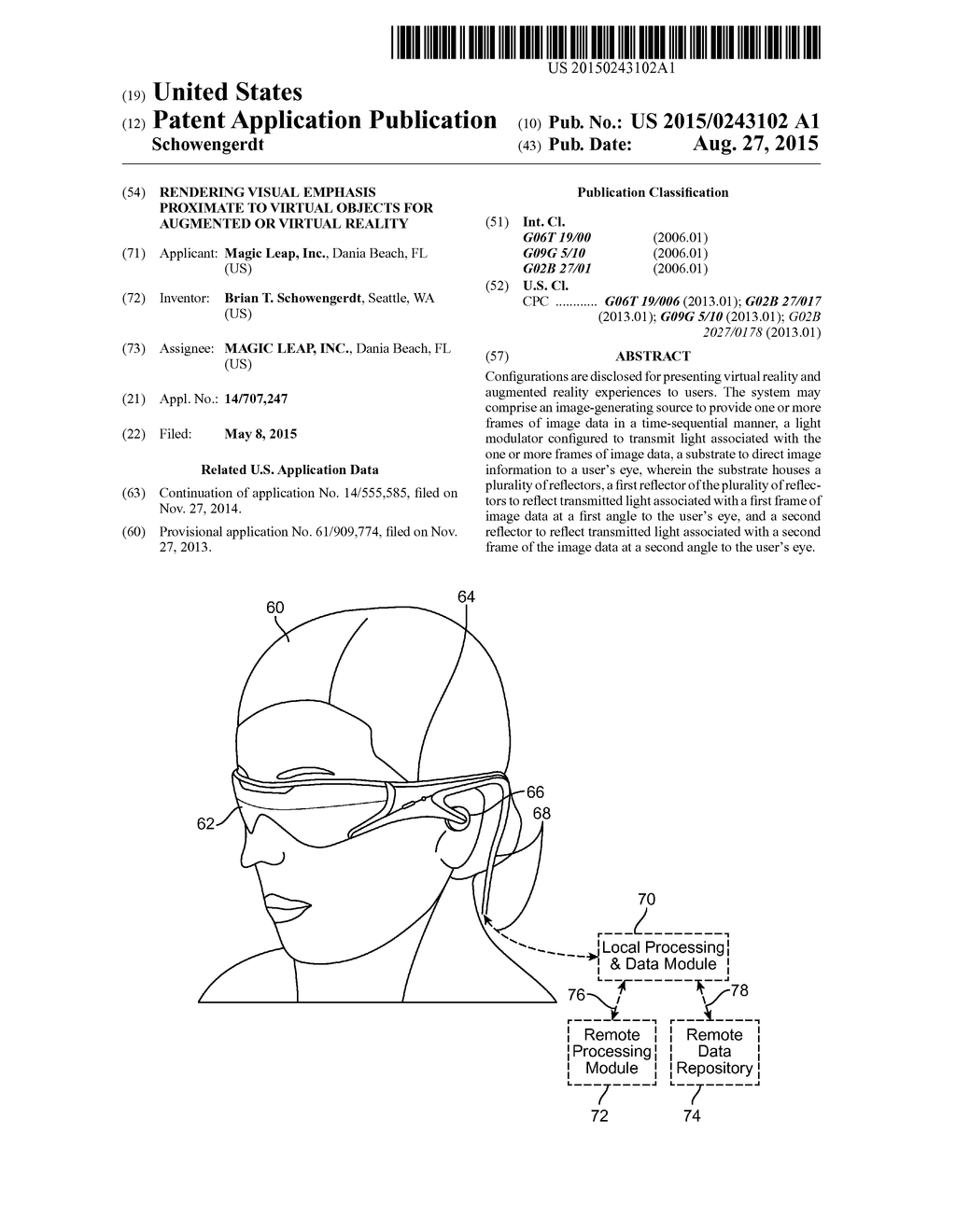 RENDERING VISUAL EMPHASIS PROXIMATE TO VIRTUAL OBJECTS FOR AUGMENTED OR     VIRTUAL REALITY - diagram, schematic, and image 01