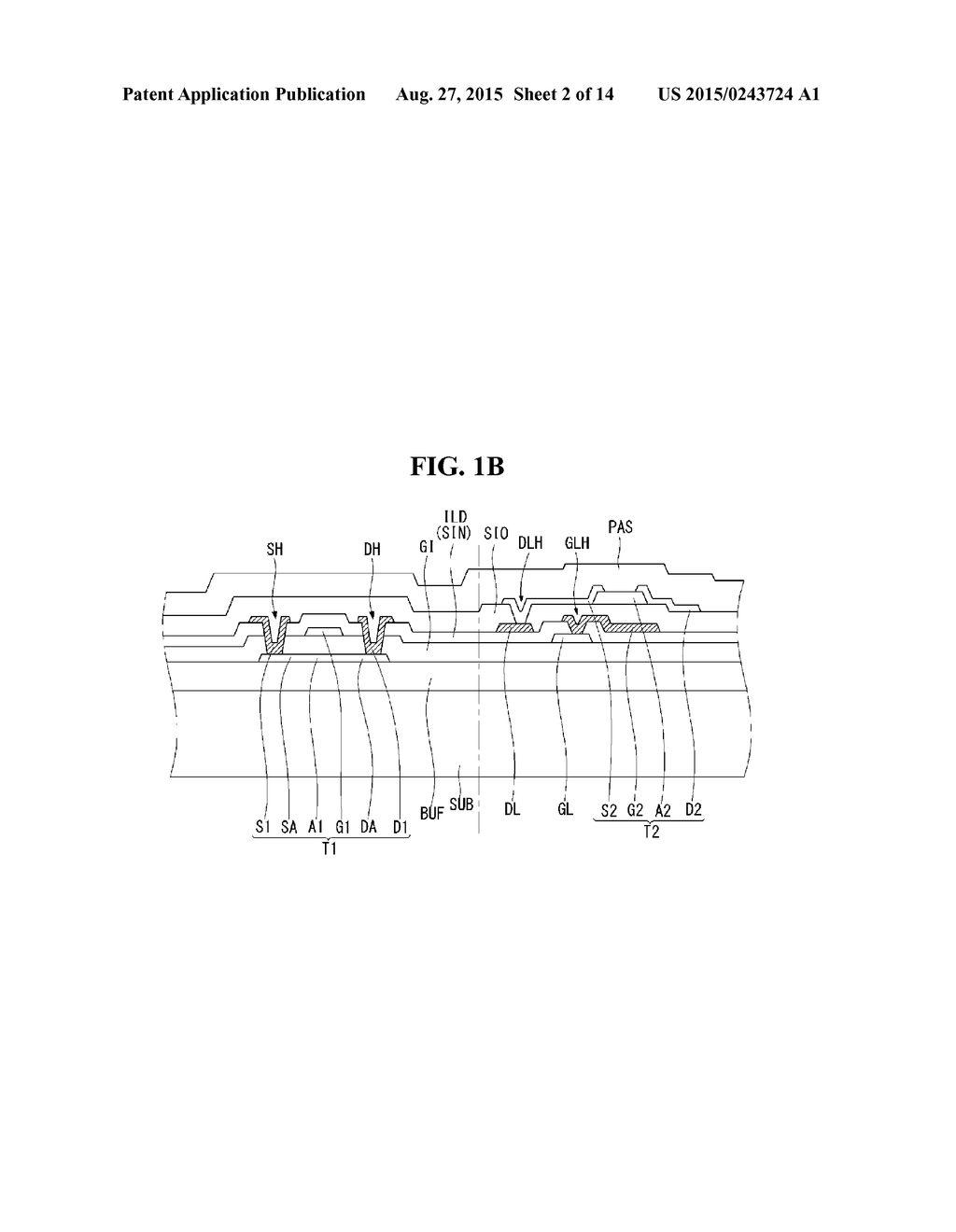 THIN FILM TRANSISTOR SUBSTRATE AND DISPLAY USING THE SAME - diagram, schematic, and image 03