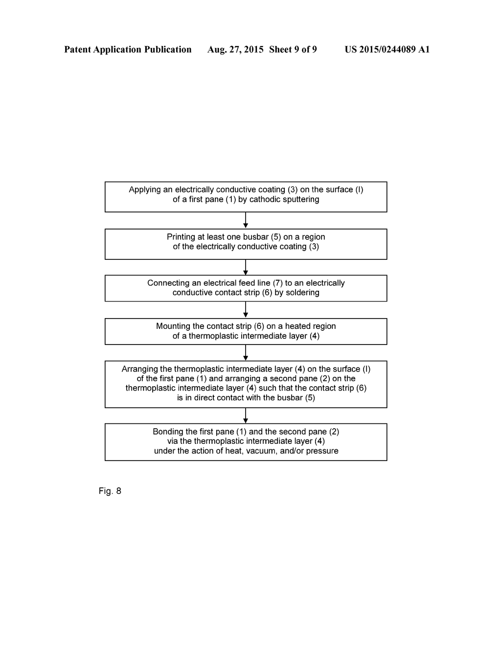 COMPOSITE PANE WITH ELECTRICAL CONTACT-MAKING MEANS - diagram, schematic, and image 10