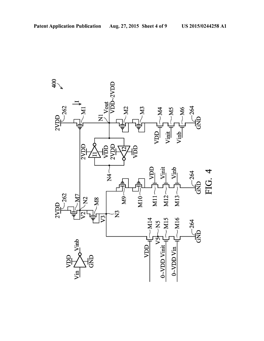 CHARGE PUMP INITIALIZATION DEVICE, INTEGRATED CIRCUIT HAVING CHARGE PUMP     INITIALIZATION DEVICE, AND METHOD OF OPERATION - diagram, schematic, and image 05