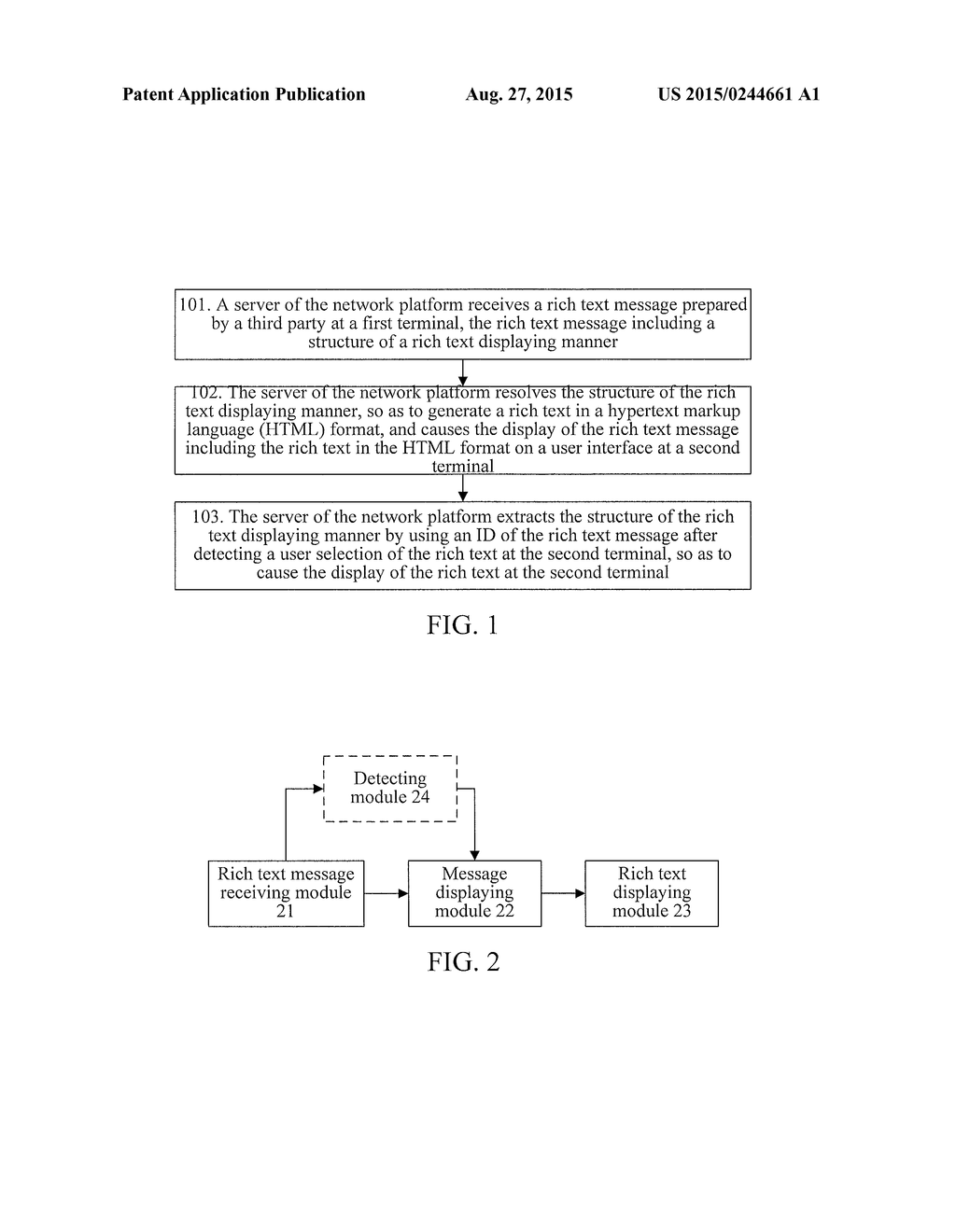 METHOD AND APPARATUS FOR DISPLAYING RICH TEXT MESSAGE ON NETWORK PLATFORM,     AND COMPUTER STORAGE MEDIUM - diagram, schematic, and image 02