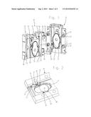 SLIDING CLOSURE AT THE SPOUT OF A CONTAINER CONTAINING A MOLTEN METAL, AND     METHOD FOR SETTING CLOSURE PLATES IN THE SLIDING CLOSURE diagram and image