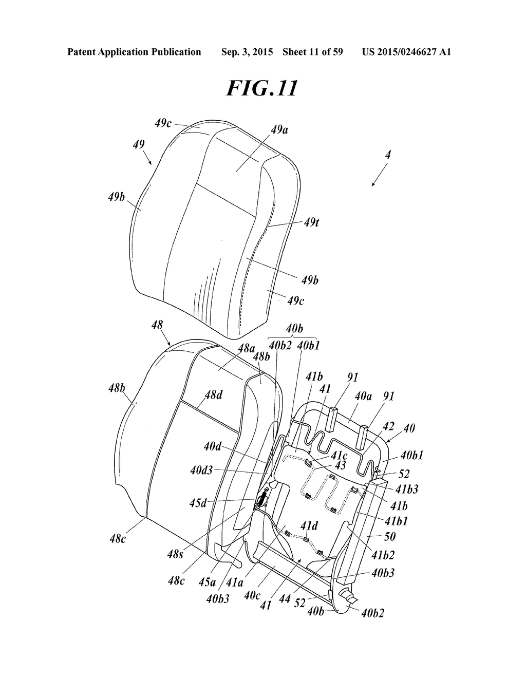 SEAT BACKREST - diagram, schematic, and image 12