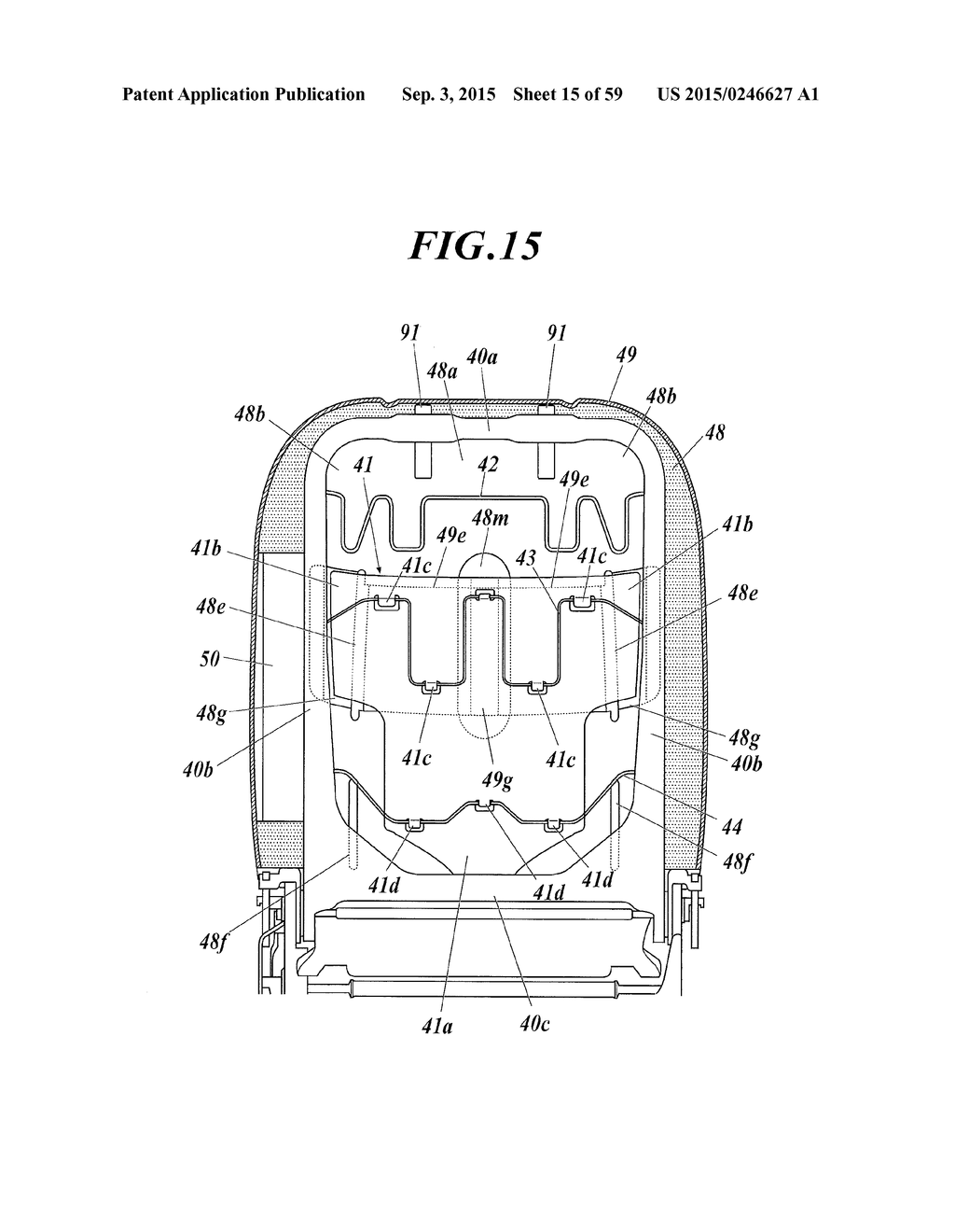 SEAT BACKREST - diagram, schematic, and image 16