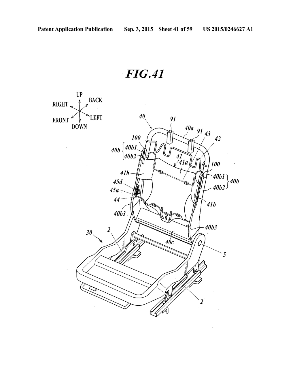 SEAT BACKREST - diagram, schematic, and image 42