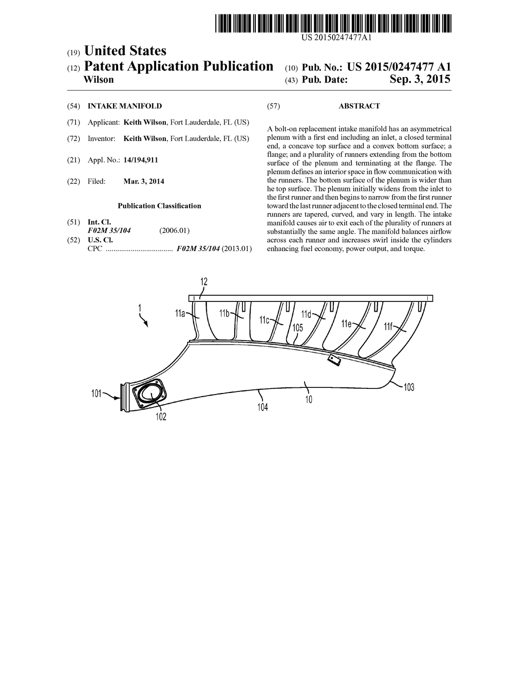 Intake Manifold - diagram, schematic, and image 01