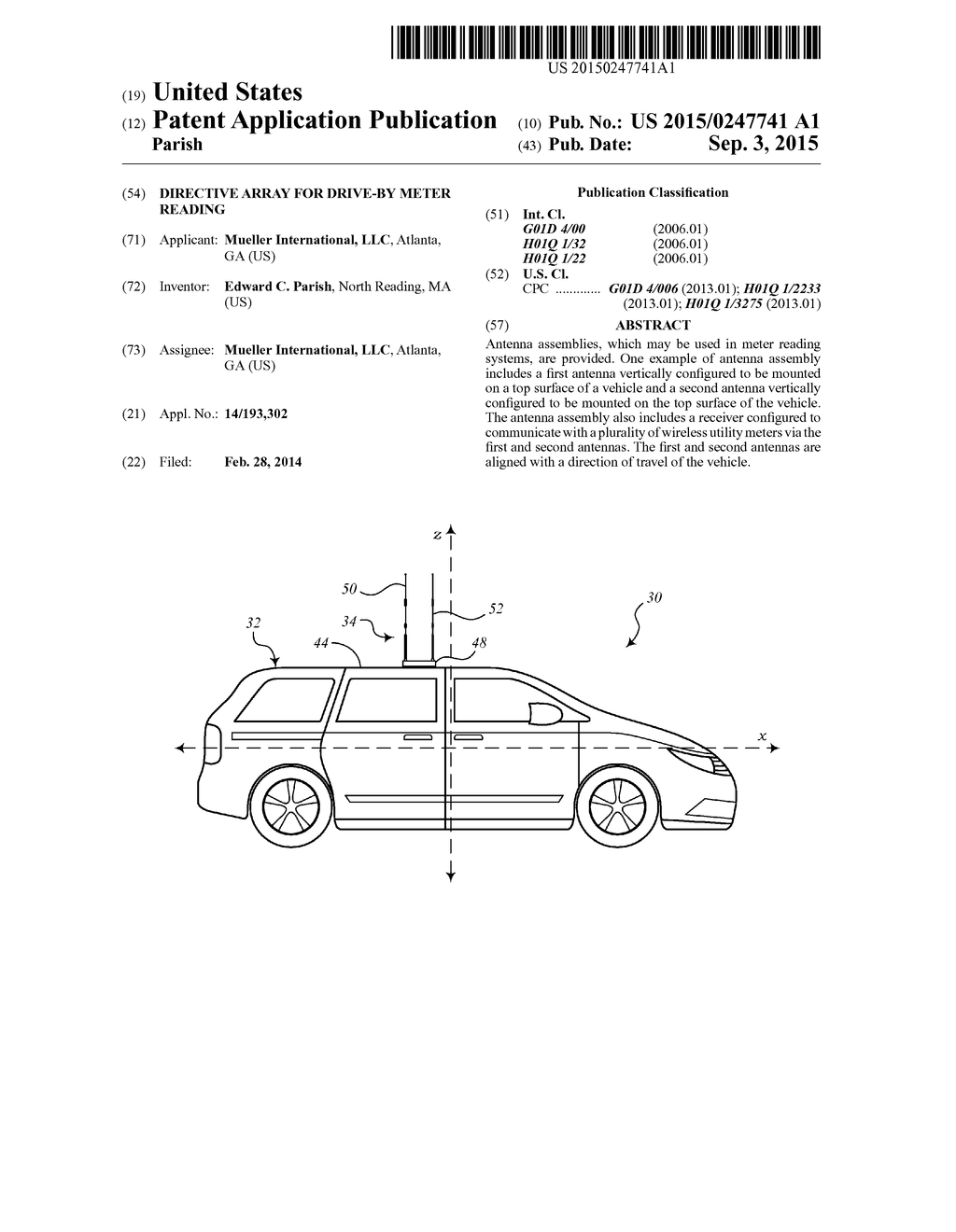 DIRECTIVE ARRAY FOR DRIVE-BY METER READING - diagram, schematic, and image 01