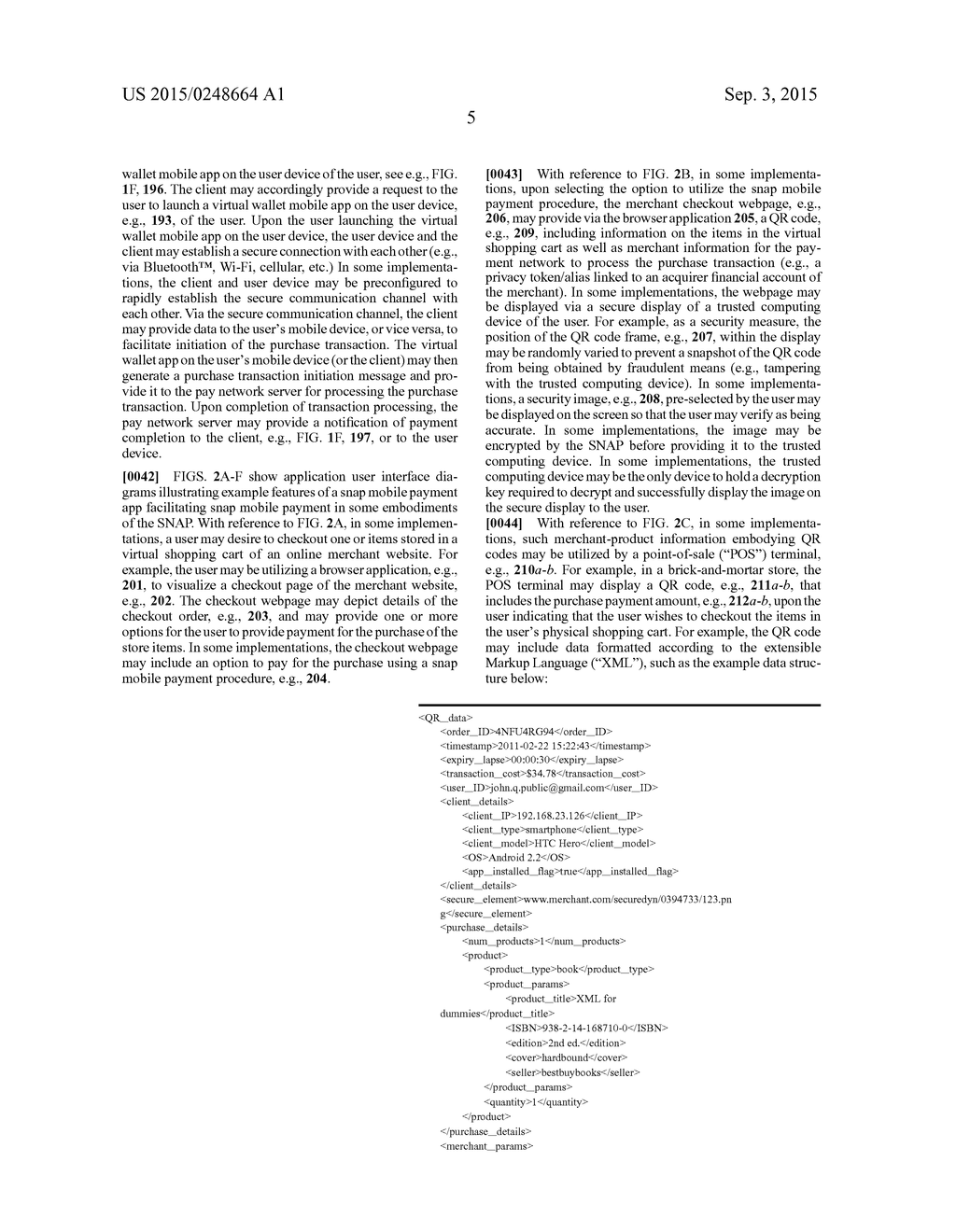 Snap Mobile Payment Apparatuses, Methods and Systems - diagram, schematic, and image 62