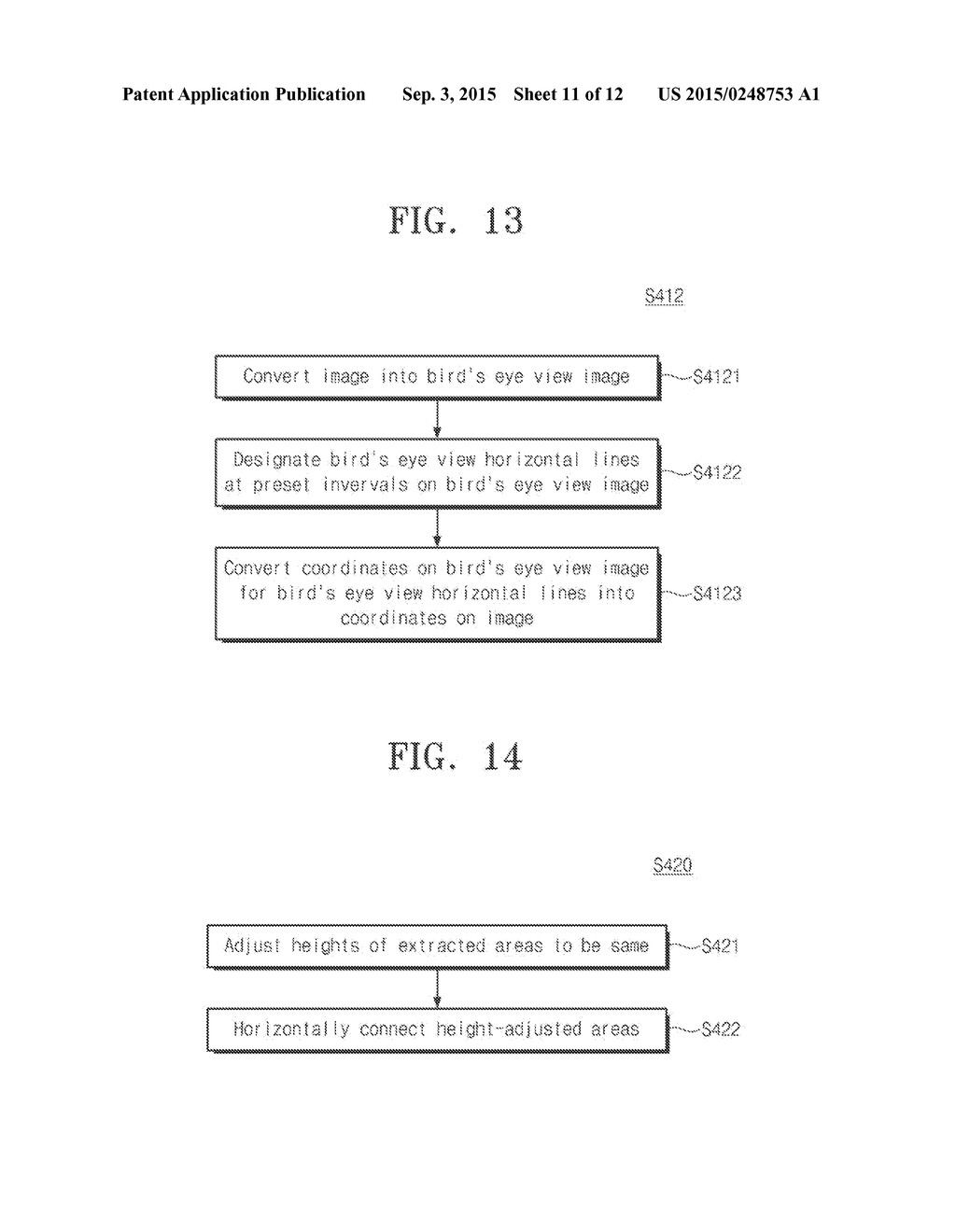 IMAGE PROCESSING APPARATUS AND METHOD FOR DETECTING OBJECT USING     EQUI-HEIGHT MOSAICKING IMAGE, AND VEHICLE OPERATION ASSISTING SYSTEM     EMPLOYING SAME - diagram, schematic, and image 12