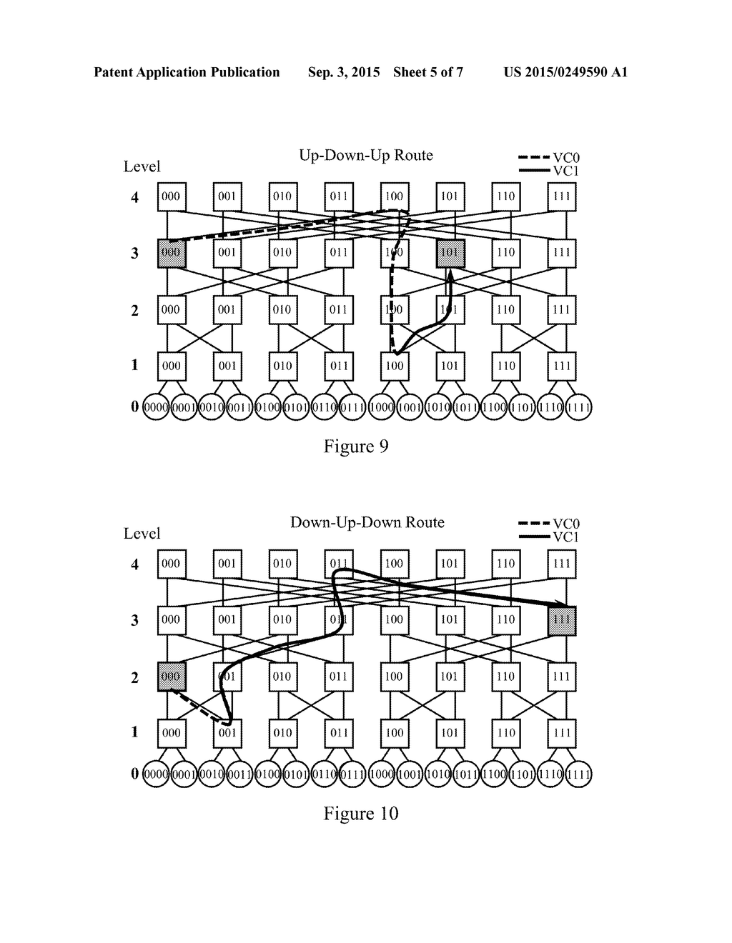 DEADLOCK-FREE ROUTING IN FAT TREE NETWORKS - diagram, schematic, and image 06