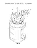 CLOSURE ASSEMBLY INCLUDING PIVOTABLE HANDLE AND METHOD FOR SEALING A     CONTAINER diagram and image