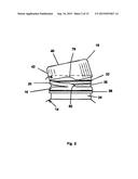 Closure with spring loaded tether docking diagram and image