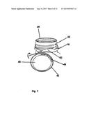 Closure with spring loaded tether docking diagram and image