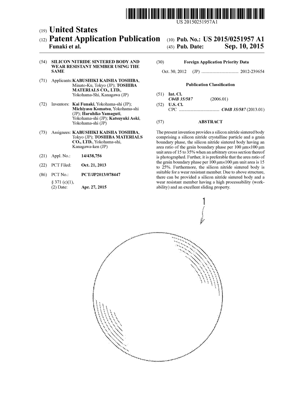 SILICON NITRIDE SINTERED BODY AND WEAR RESISTANT MEMBER USING THE SAME - diagram, schematic, and image 01