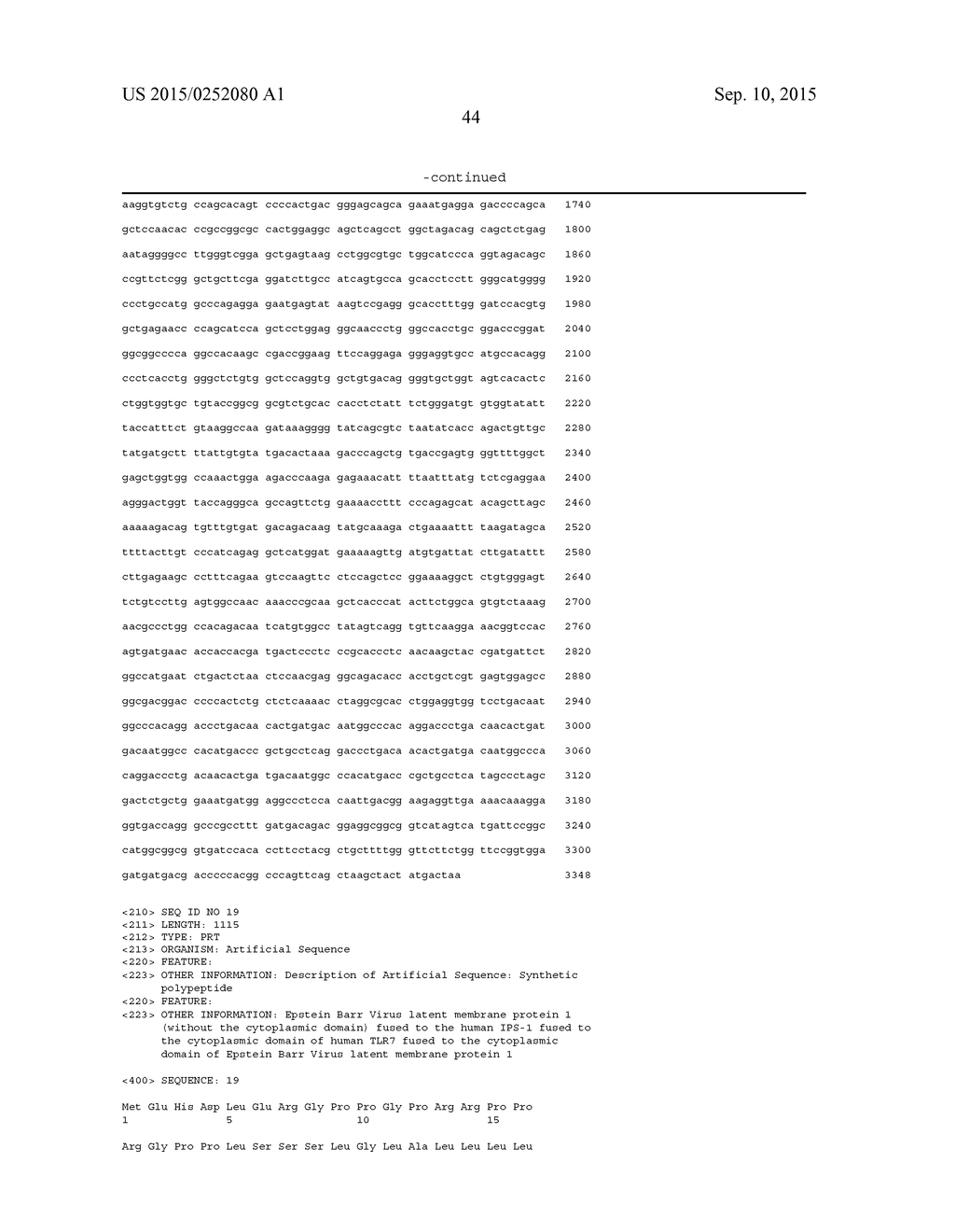 FUSION PROTEINS FOR PROMOTING AN IMMUNE RESPONSE, NUCLEIC ACIDS ENCODING     SAME, AND METHODS OF MAKING AND USE THEREOF - diagram, schematic, and image 68