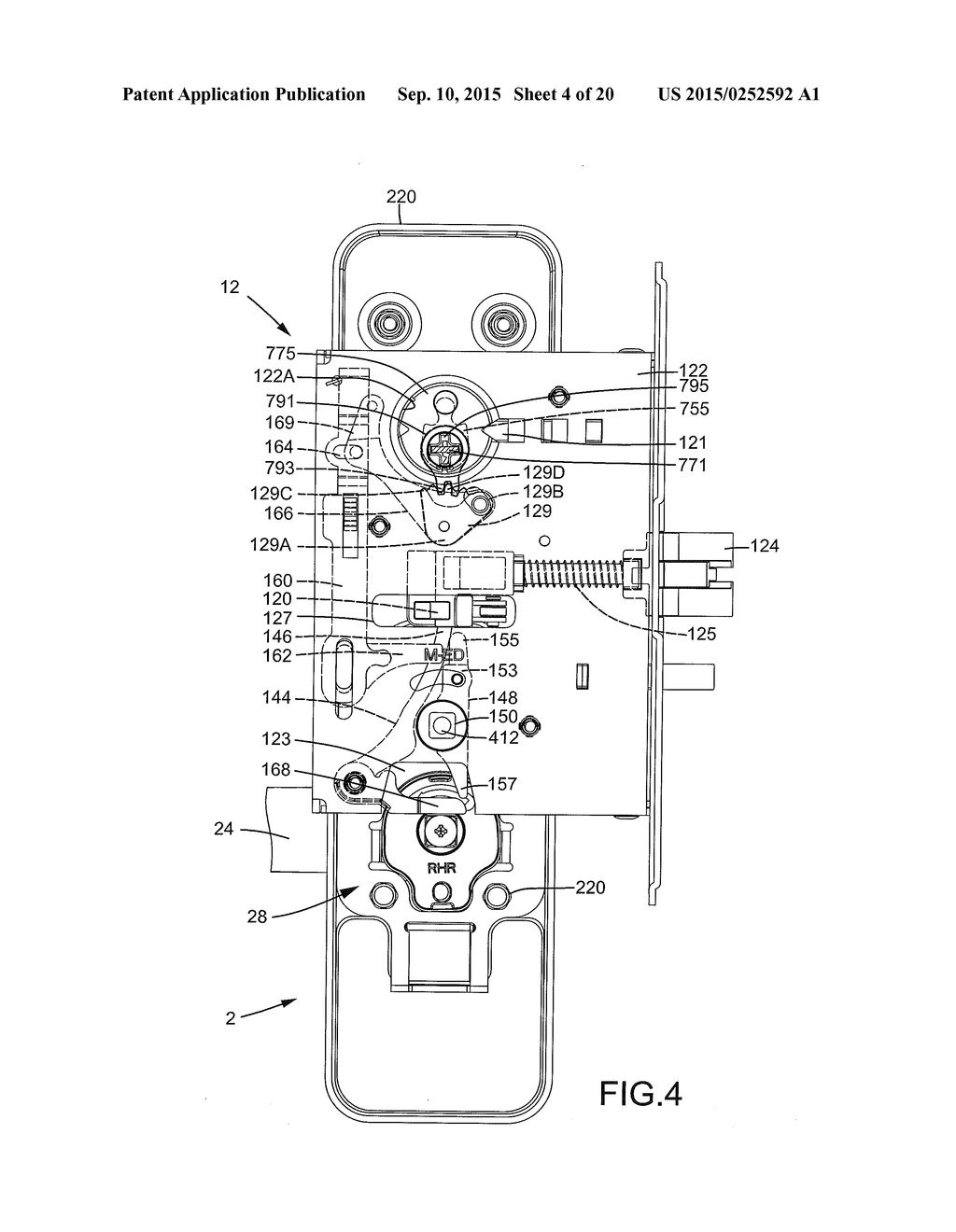 Panic Exit Door Lock with an Indication of a Locking State - diagram, schematic, and image 05