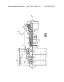 GAS TURBINE ENGINE HAVING SUPPORT STRUCTURE WITH SWEPT LEADING EDGE diagram and image