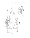 GAS TURBINE ENGINE HAVING SUPPORT STRUCTURE WITH SWEPT LEADING EDGE diagram and image