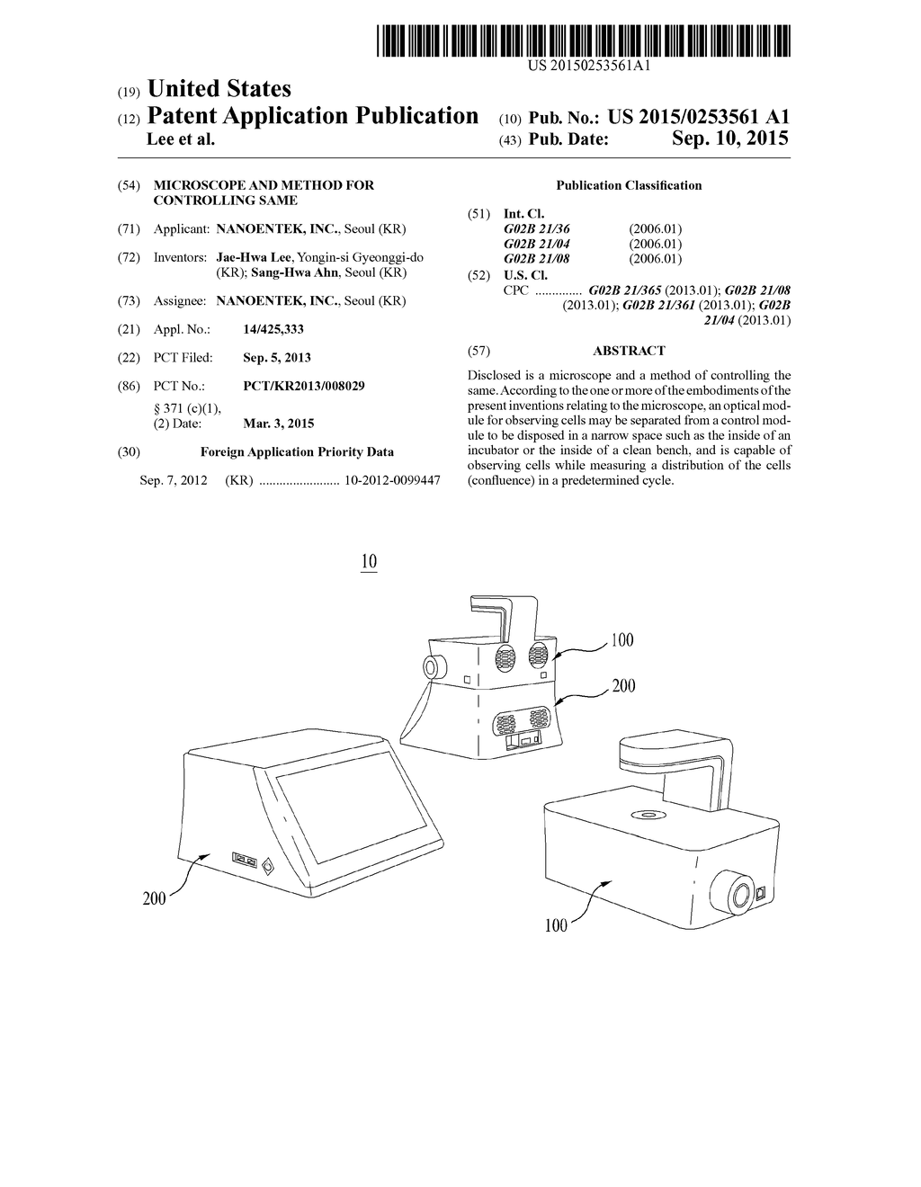 MICROSCOPE AND METHOD FOR CONTROLLING SAME - diagram, schematic, and image 01