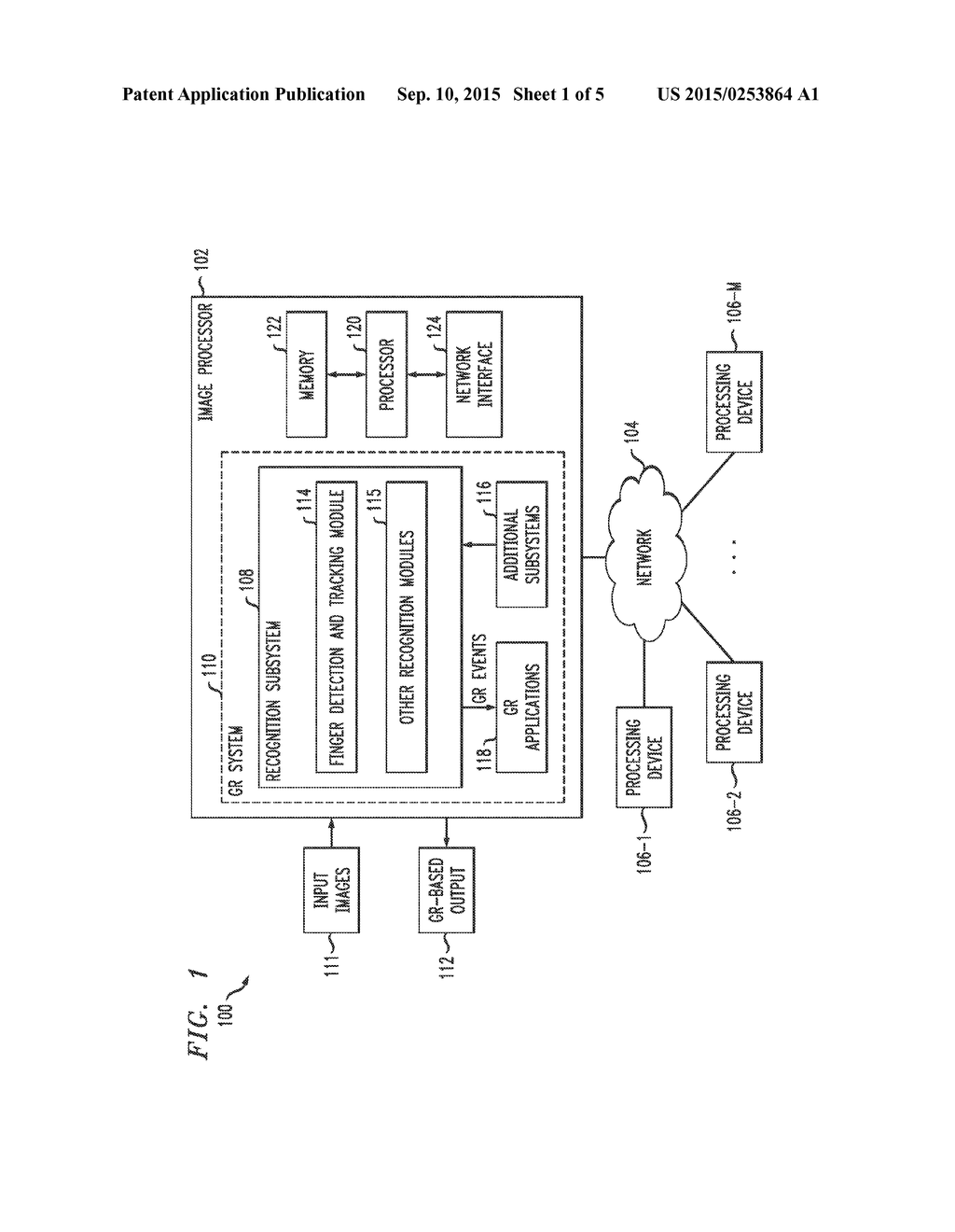 Image Processor Comprising Gesture Recognition System with Finger     Detection and Tracking Functionality - diagram, schematic, and image 02