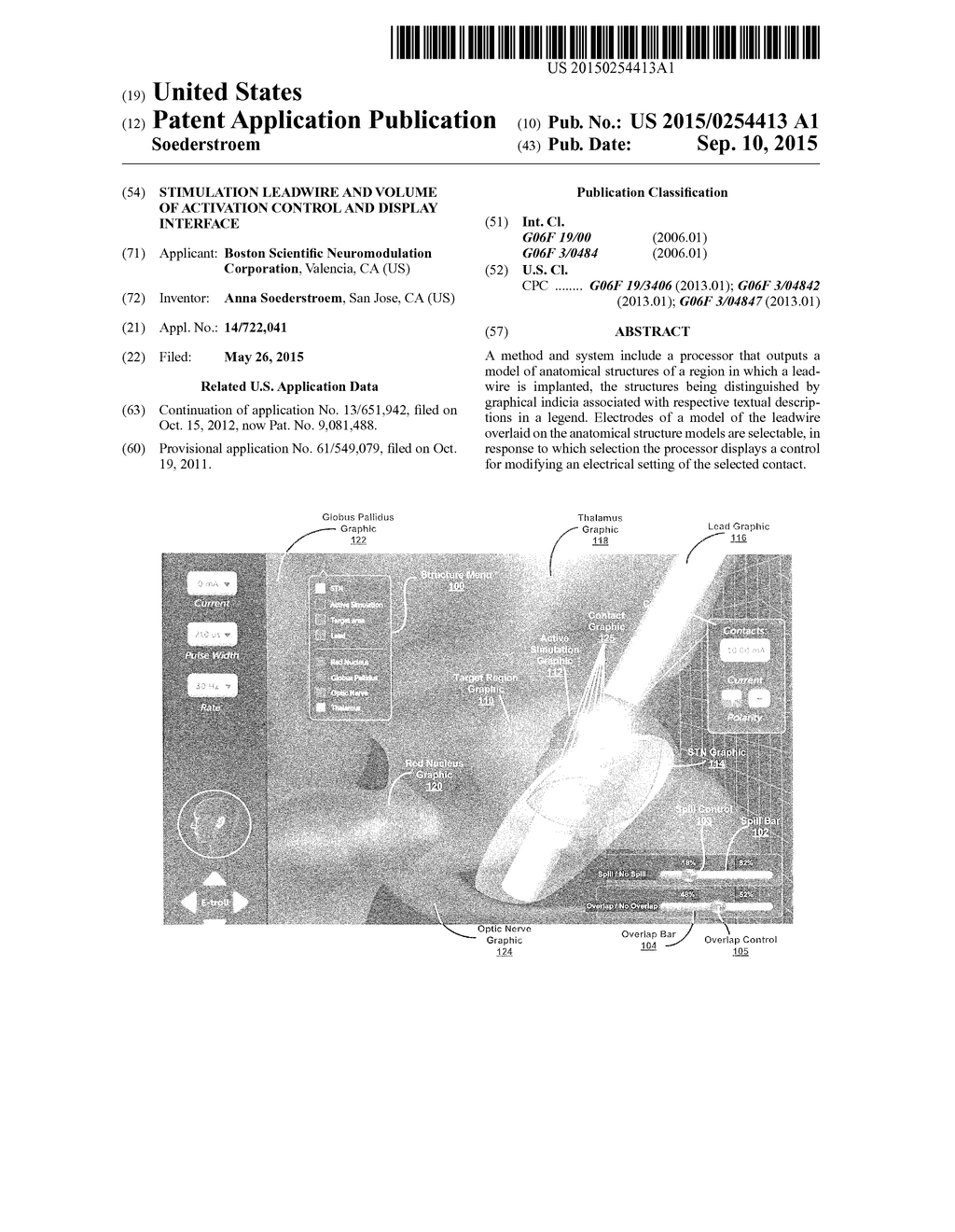 STIMULATION LEADWIRE AND VOLUME OF ACTIVATION CONTROL AND DISPLAY     INTERFACE - diagram, schematic, and image 01