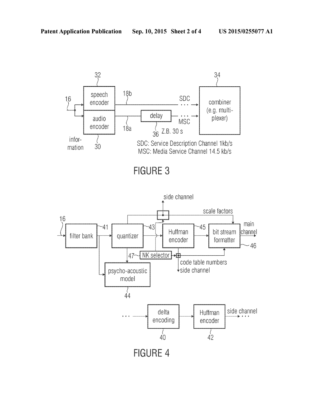 DEVICE AND METHOD FOR GENERATING AND DECODING A SIDE CHANNEL SIGNAL     TRANSMITTED WITH A MAIN CHANNEL SIGNAL - diagram, schematic, and image 03