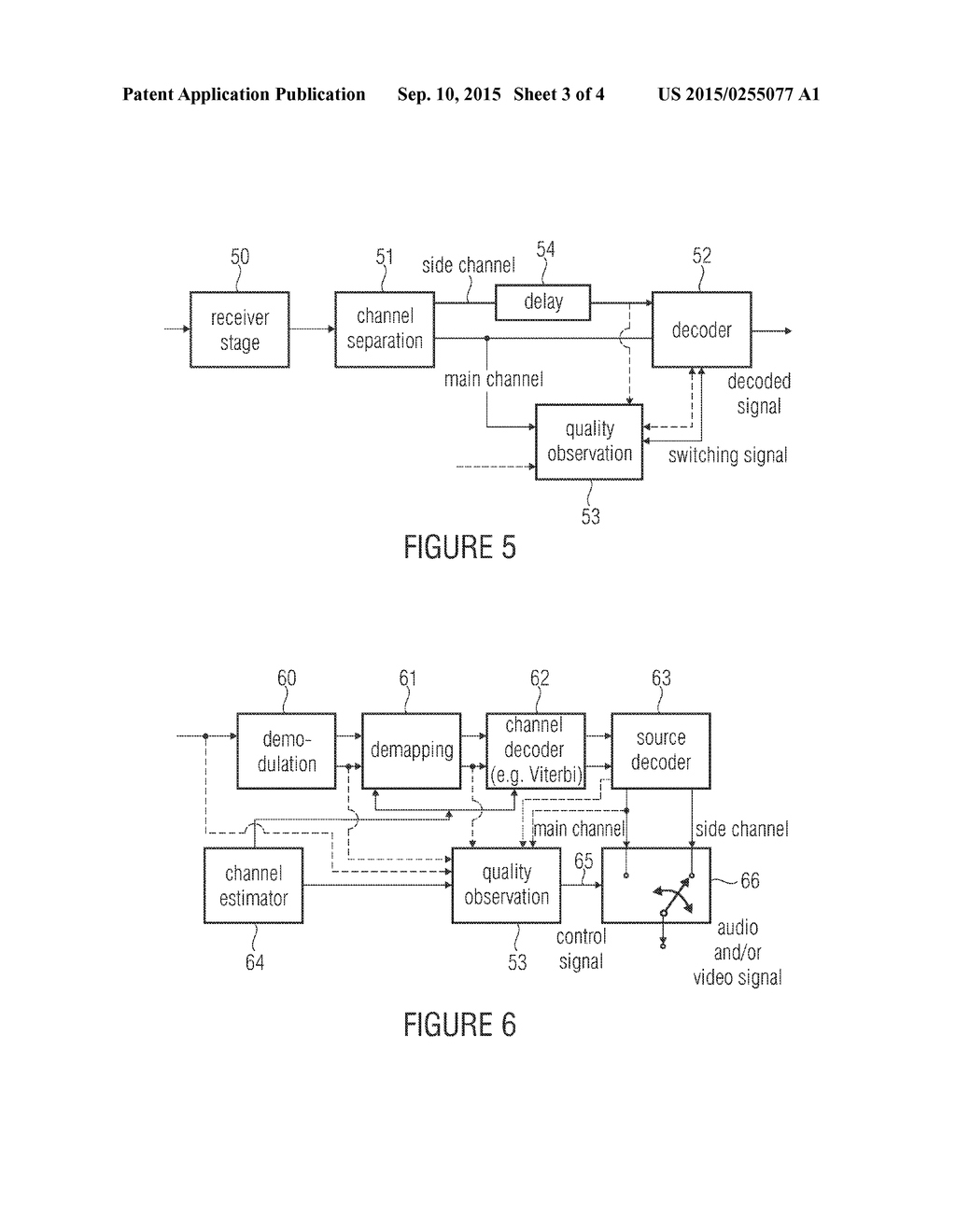 DEVICE AND METHOD FOR GENERATING AND DECODING A SIDE CHANNEL SIGNAL     TRANSMITTED WITH A MAIN CHANNEL SIGNAL - diagram, schematic, and image 04