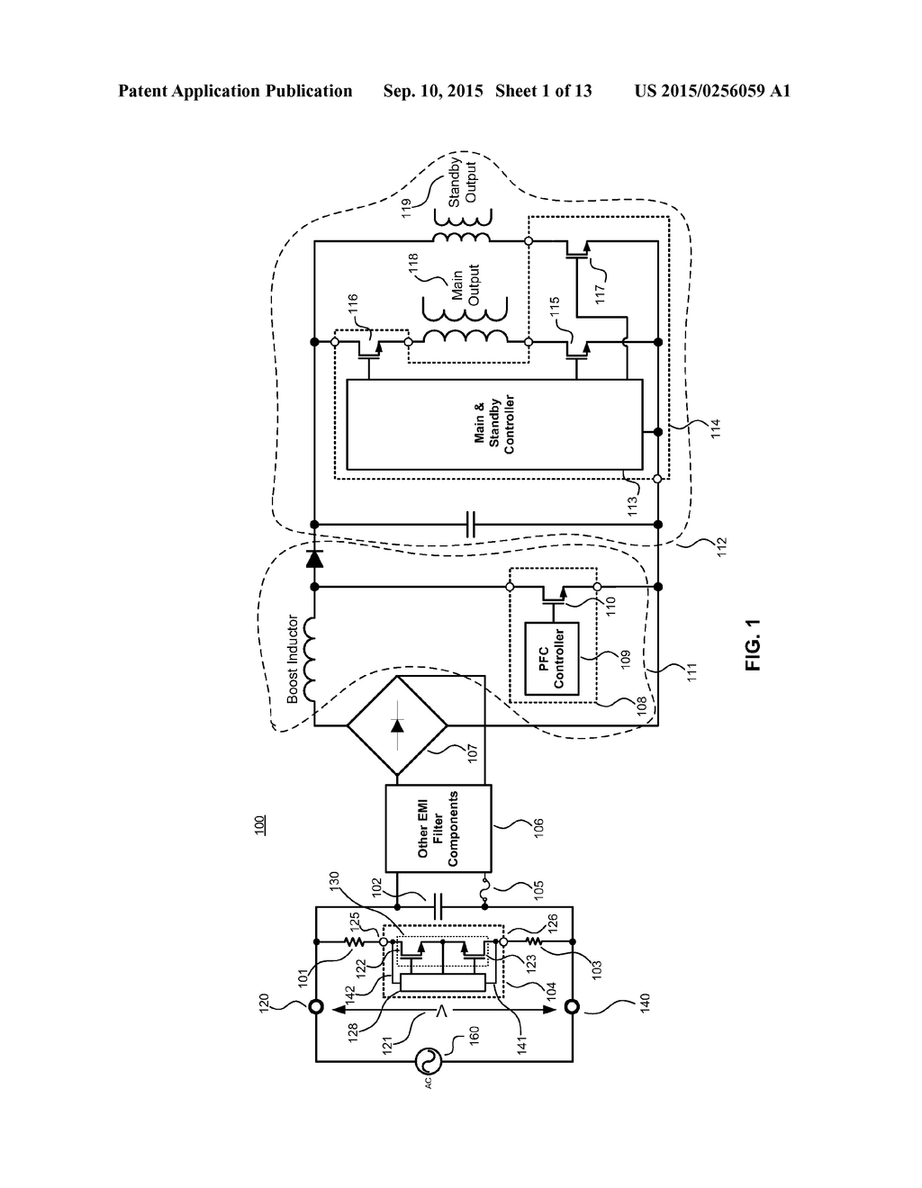 METHOD AND APPARATUS FOR IMPLEMENTING A POWER CONVERTER INPUT TERMINAL     VOLTAGE DISCHARGE CIRCUIT - diagram, schematic, and image 02