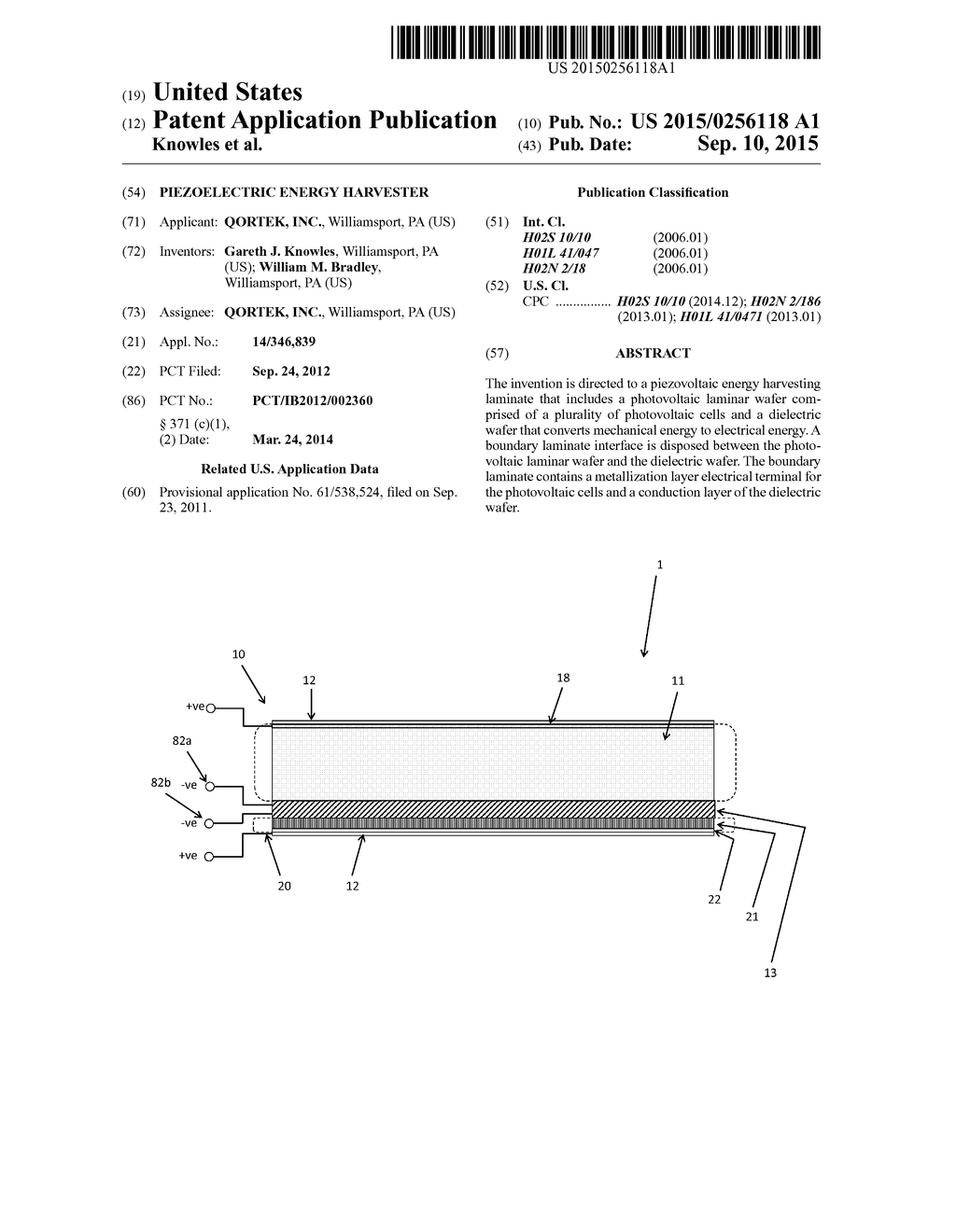 PIEZOELECTRIC ENERGY HARVESTER - diagram, schematic, and image 01