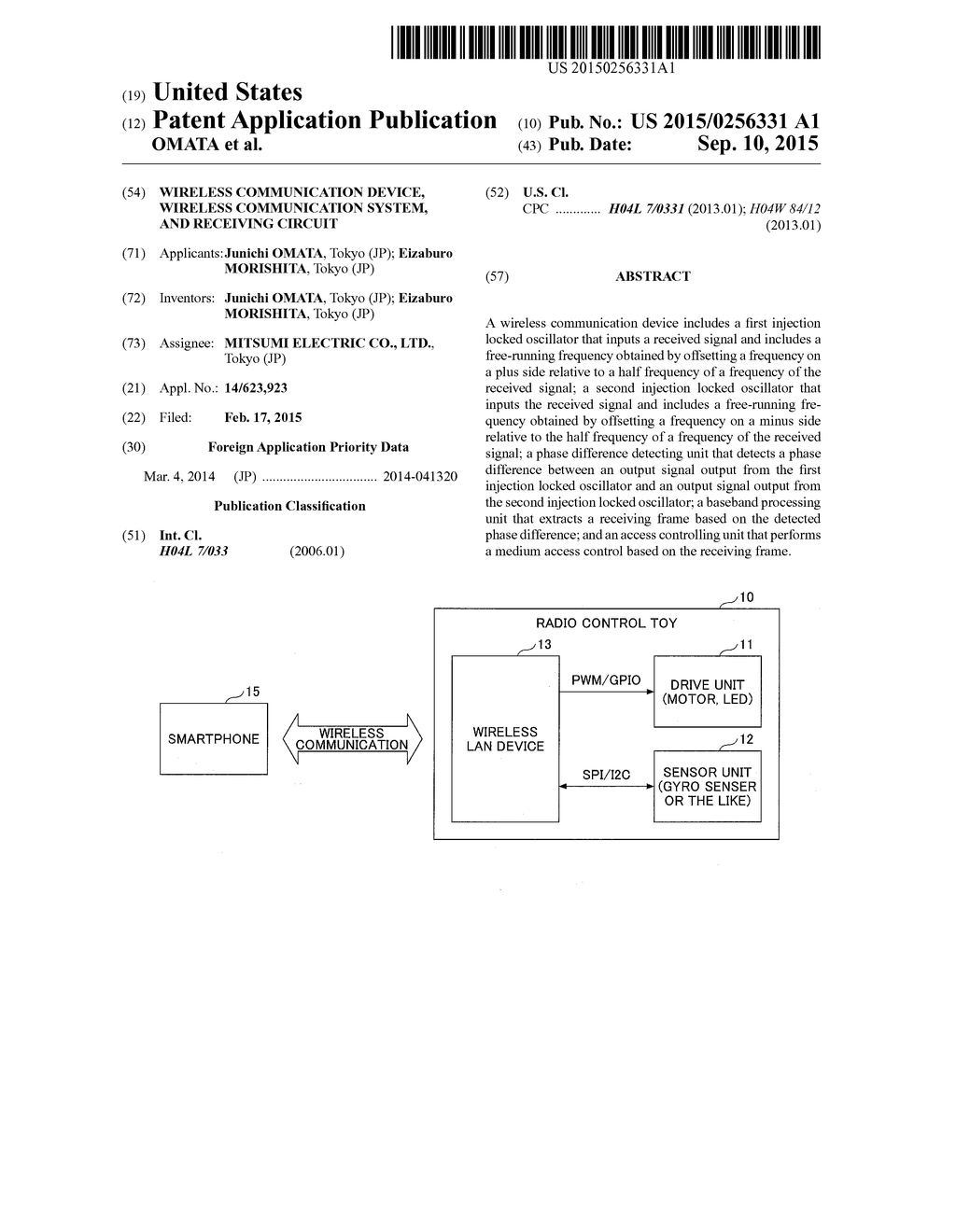 WIRELESS COMMUNICATION DEVICE, WIRELESS COMMUNICATION SYSTEM, AND     RECEIVING CIRCUIT - diagram, schematic, and image 01