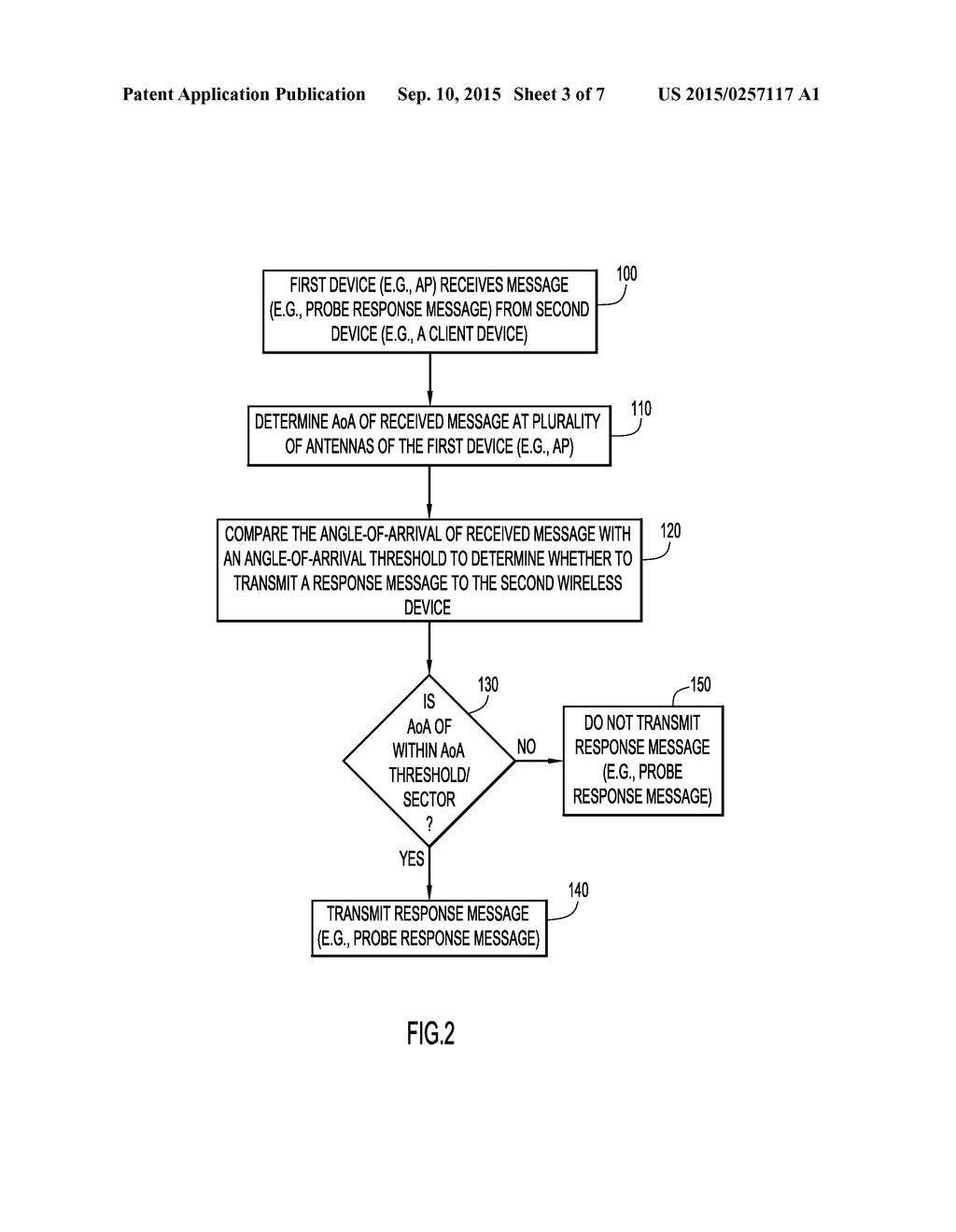 Probe Response Suppression Using Angle-Of-Arrival In A High Density     Environment - diagram, schematic, and image 04