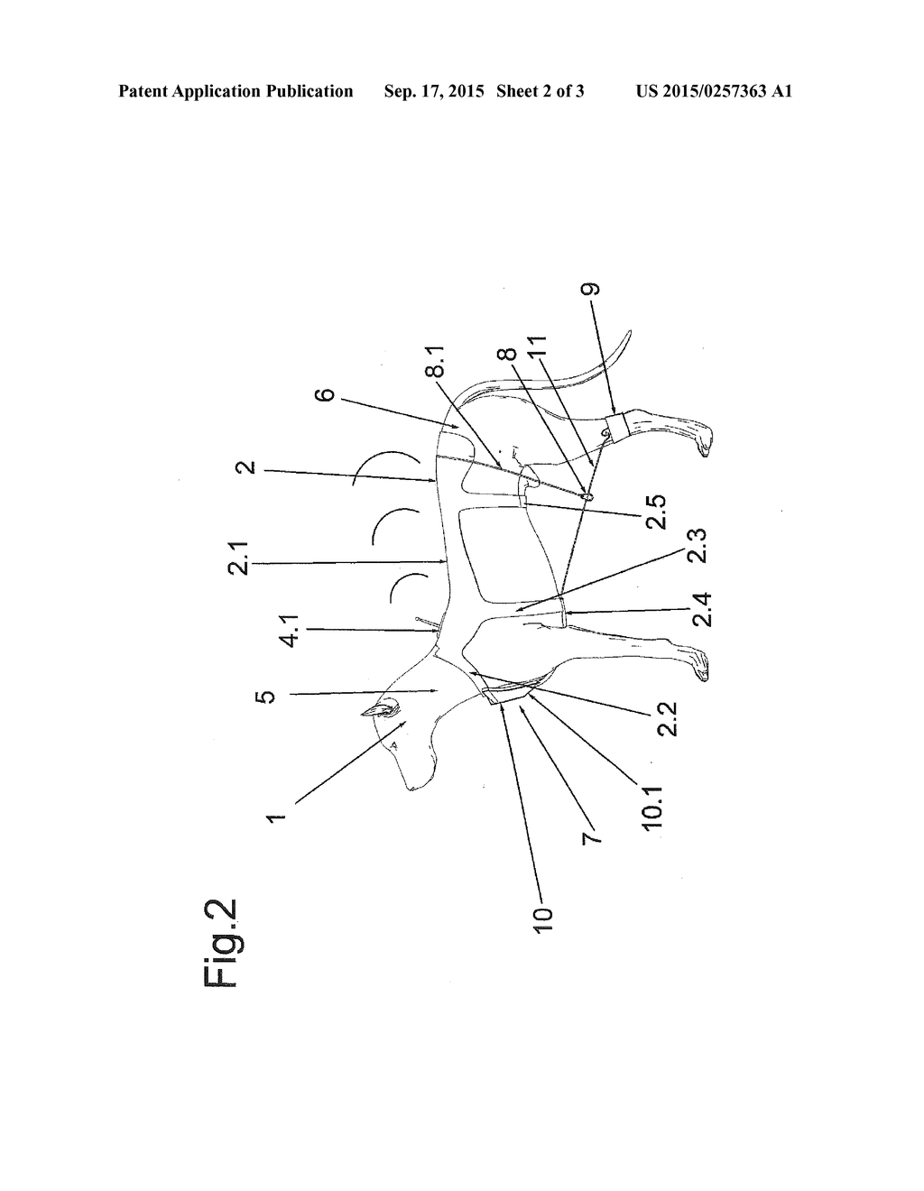 DEVICE FOR LIMITING THE MOVEMENT OF A FOUR-LEGGED ANIMAL - diagram, schematic, and image 03