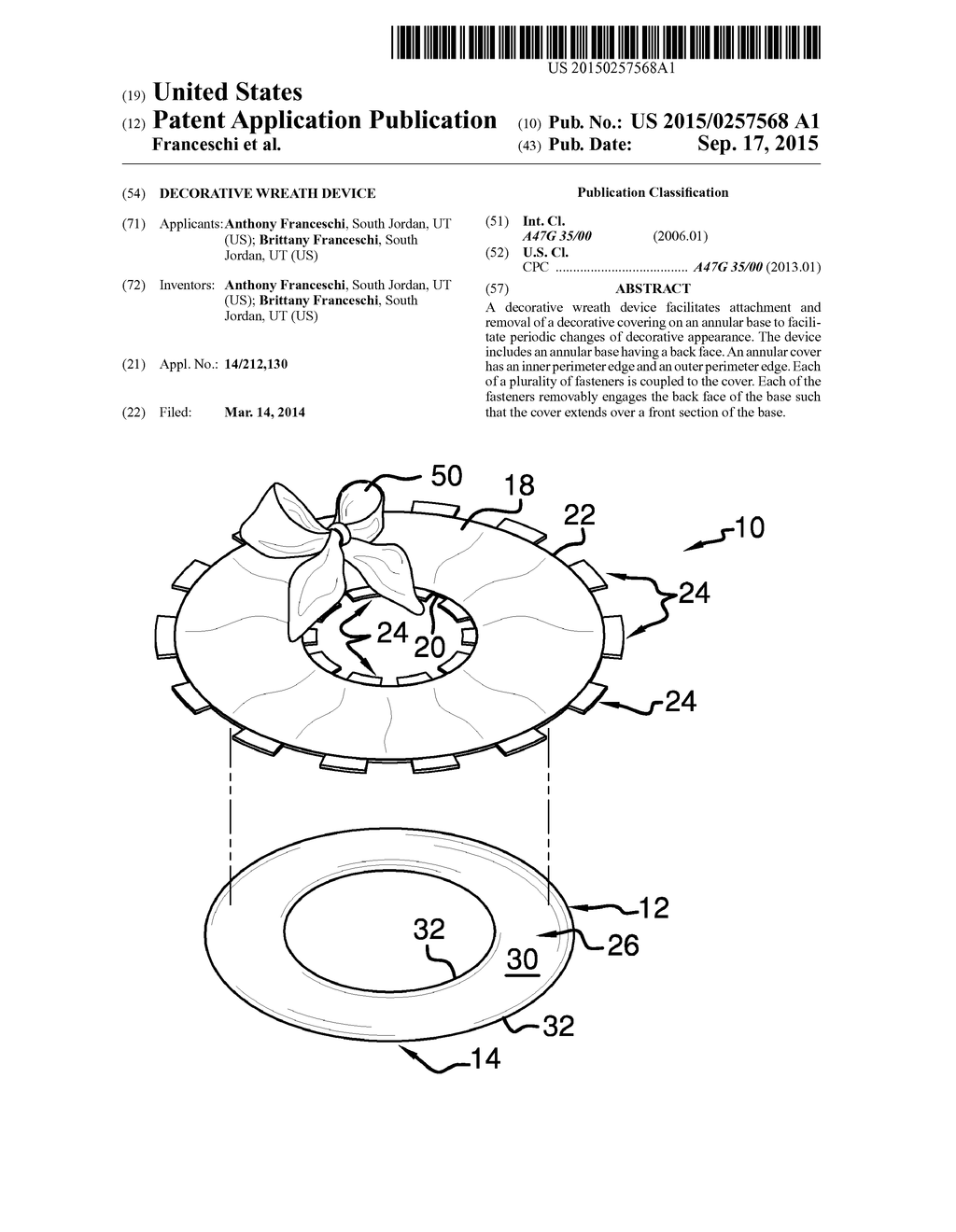 Decorative Wreath Device - diagram, schematic, and image 01